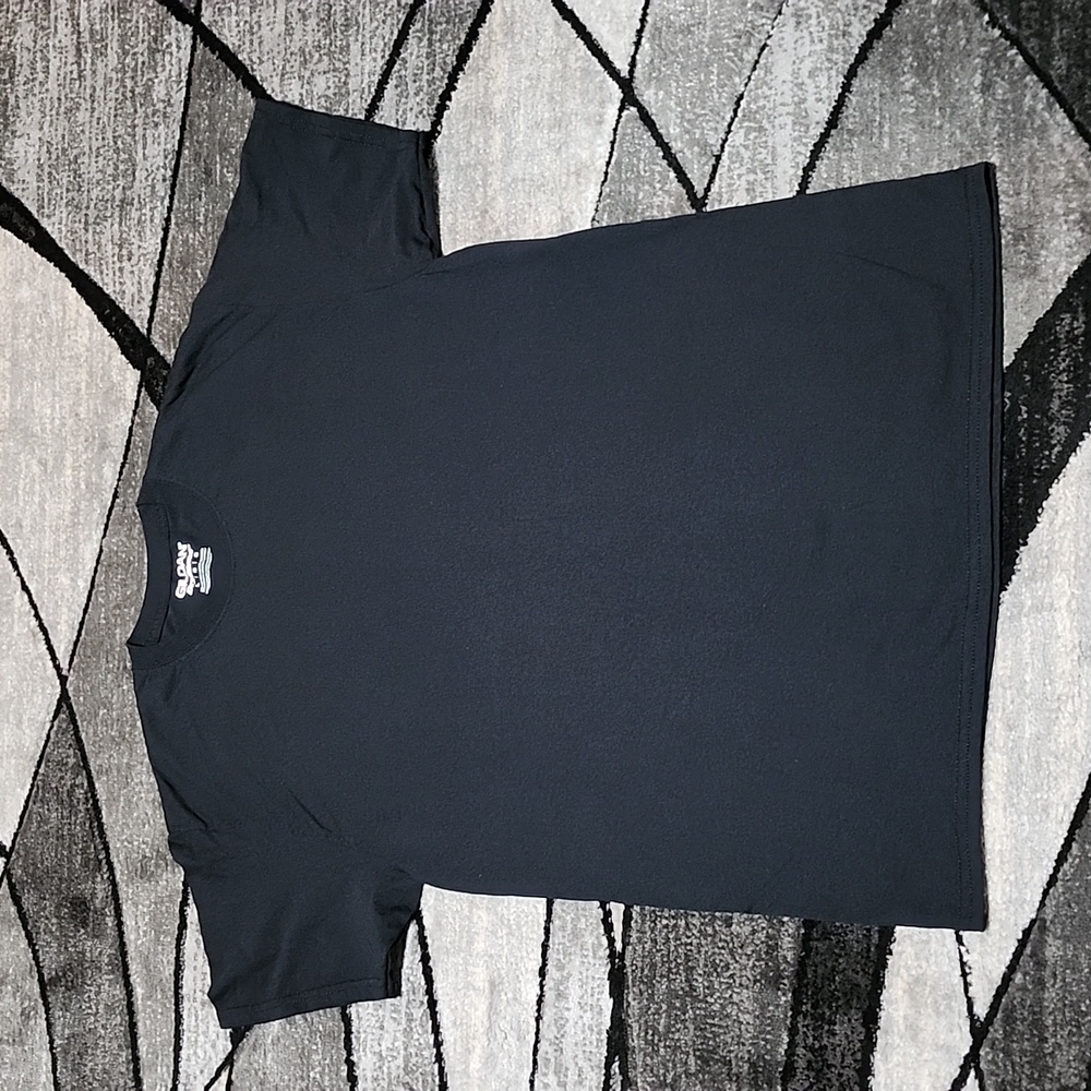 GILDAN DRYBLEND DOUBLE STITCH BLACK LARGE CREW-NECK TEE-SHIRT